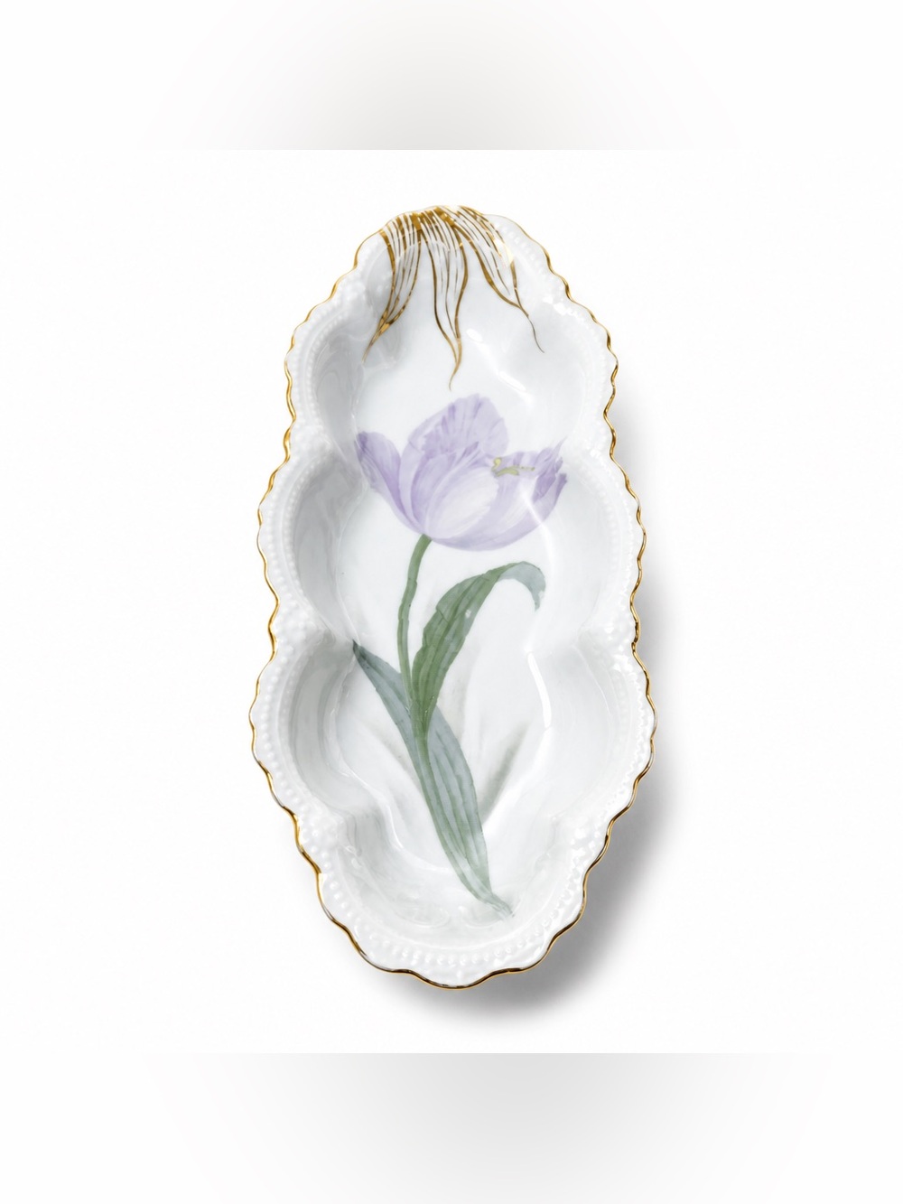 Porcelain Floral Celery Dish by  C.A. Lehmann & Son Leuchtenberg, Germany